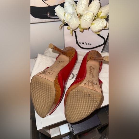 Christian Dior Starlet Peep toe Leather Pumps size 35 - Picture 5 of 10